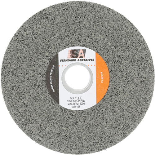 Meule &agrave; usage g&eacute;n&eacute;ral Standard Abrasives, 6" x 1", Arbre de 1", Carbure de silicium R.M.G. Prévention