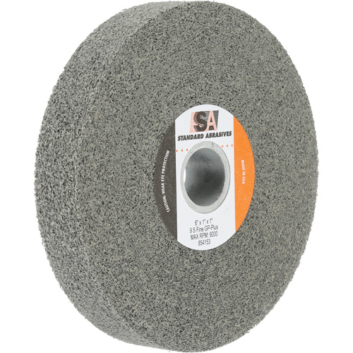 Meule &agrave; usage g&eacute;n&eacute;ral Standard Abrasives, 6" x 1", Arbre de 1", Carbure de silicium R.M.G. Prévention
