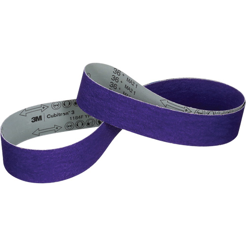 Cubitron 3 Cloth Belt 1184F, 3/4" W x 18" L, Ceramic, 36+ Grit R.M.G. Prévention