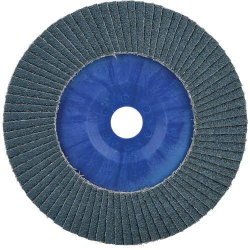 Disque &agrave; lamelles &agrave; garnissage rapide BueFire, 7" x 7/8", Type 27, Grain 40, Alumine de zirconium R.M.G. Prévention