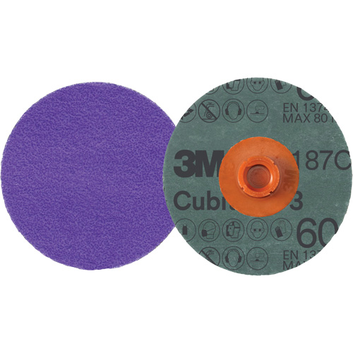 Cubitron 3 Roloc Fibre Disc, 4" Dia., 60+ Grit, Ceramic R.M.G. Prévention