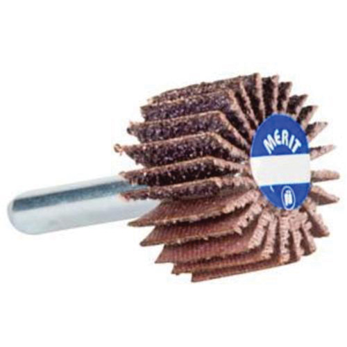 Mini Flap Wheel, Aluminum Oxide, 80 Grit, 1-1/2" x 1-1/2" x 1/4" R.M.G. Prévention