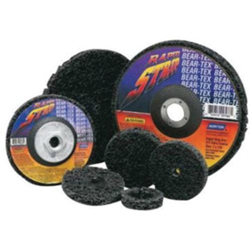 Disques non tiss&eacute;s &agrave; remplacement rapide pour d&eacute;capage Bear-Tex, 2" dia., Grain Extra grossier, Carbure de silicium R.M.G. Prévention