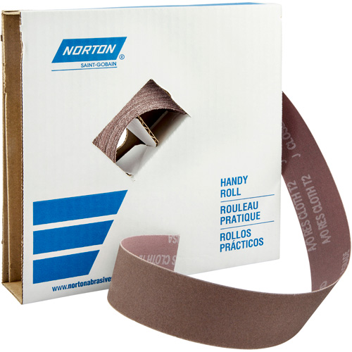 Rouleaux pour l'atelier Metalite K225, Oxyde d'aluminium, 1-1/2" la x 150' lo, Grain P50-X R.M.G. Prévention