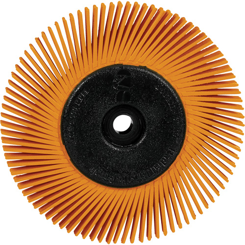 Scotch-Brite Type A Precision Radial Bristle Brush PN-RB with Adapter, Ceramic, 80+ Grit, 6" Dia. R.M.G. Prévention