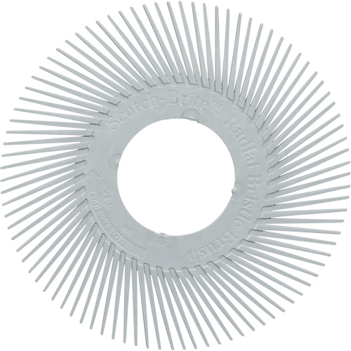 Brosse radiale en soies de pr&eacute;cision type A PN-RB sans adaptateur Scotch-Brite , C&eacute;ramique, Grain 120+, 6" dia. R.M.G. Prévention