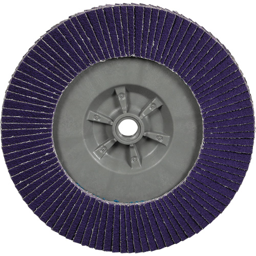 Disque &agrave; lamelles plate 1169F Cubitron 3 &agrave; changement rapide, 7" x 5/8"-11, Type T27, Grain 40+, C&eacute;ramique R.M.G. Prévention