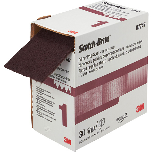 Pr&eacute;paration de la couche d'appr&ecirc;t VFN Scotch-Brite, 4-3/4" x 180", Oxyde d'aluminium R.M.G. Prévention