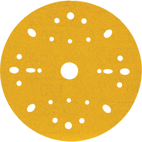 Disque abrasif dor&eacute; Hookit, dia 6", Grain 120, Oxyde d'aluminium, Poids C R.M.G. Prévention