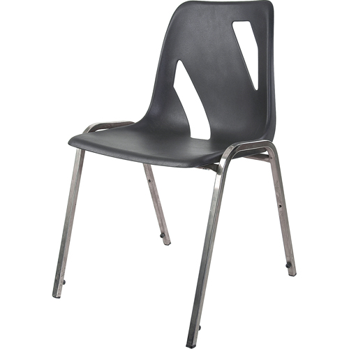 Stacking Chair, Vinyl, 31" High, 275 lbs. Capacity, Black R.M.G. Prévention