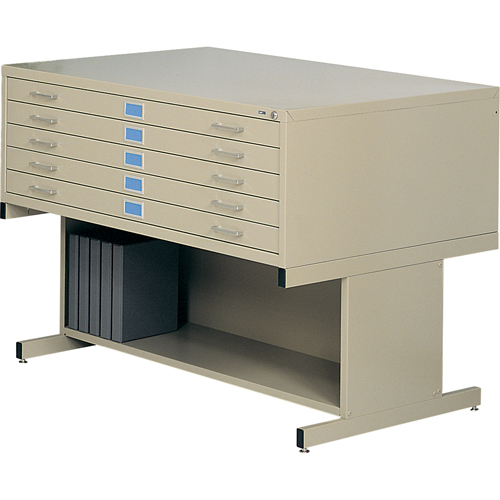 Steel Plan Files, 5 Drawers, 40-3/8" W x 29-3/8" D x 16-1/2" H R.M.G. Prévention