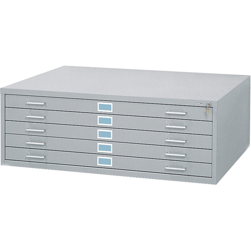 Steel Plan Files, 5 Drawers, 46-3/8" W x 35-3/8" D x 16-1/2" H R.M.G. Prévention