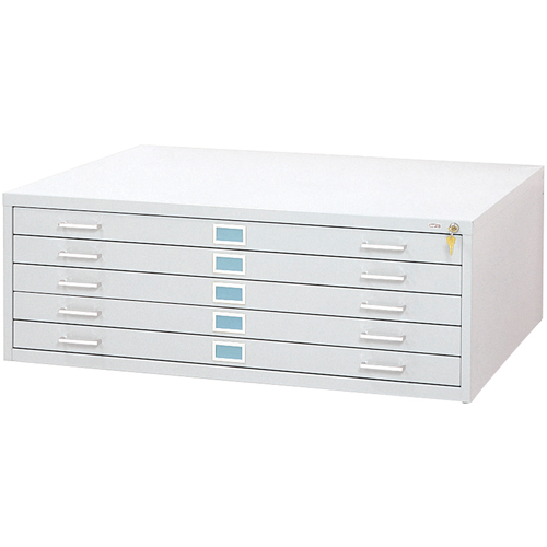Steel Plan Files-5 Drawer, 5 Drawers, 53-3/8" W x 41-3/8" D x 16-1/2" H R.M.G. Prévention