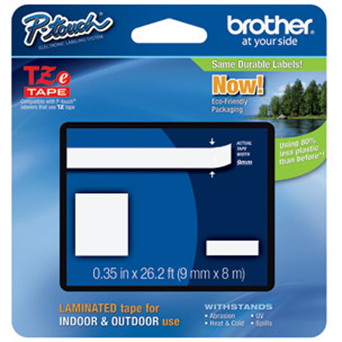 Cartouche de ruban pour syst&egrave;me d'&eacute;tiquetage P-touch, 24 mm x 8 m, Noir sur transparent R.M.G. Prévention