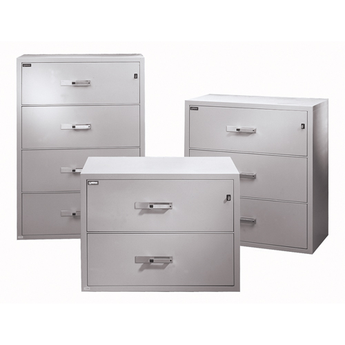 Fire Resistant Filing Cabinets, Steel, 2 Drawers, 38-3/4" W x 23-1/2" D x 29" H, Beige R.M.G. Prévention