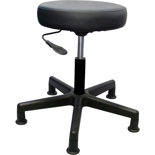 900 Series Task Stool, Stationary, Adjustable, 16" - 22", Vinyl Seat, Black R.M.G. Prévention