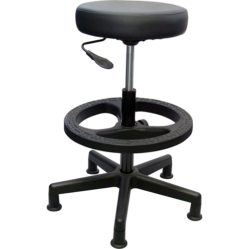 900 Series Task Stool, Stationary, Adjustable, 23" - 33", Fabric Seat, Black R.M.G. Prévention