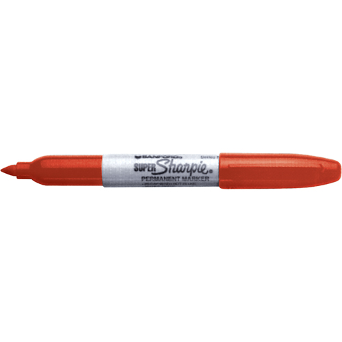 Marqueurs permanents - Super, Rouge, Pointe Fin R.M.G. Prévention
