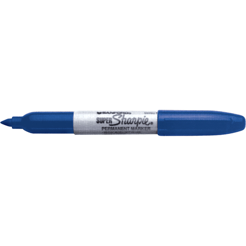 Marqueurs permanents - Super, Bleu, Pointe Fin R.M.G. Prévention