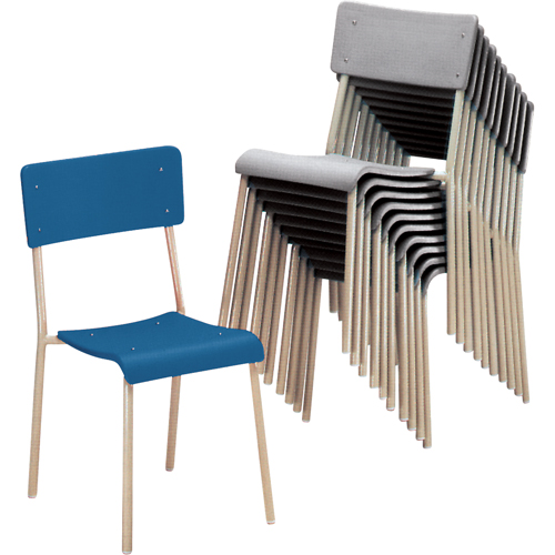 Chaises empilables Ventura, Plastique, Bleu R.M.G. Prévention