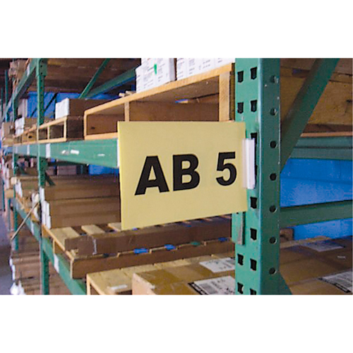 Slip 'N Stik Snap-On Warehouse Aisle Sign Kits, 11" x 8-1/2", Plastic R.M.G. Prévention