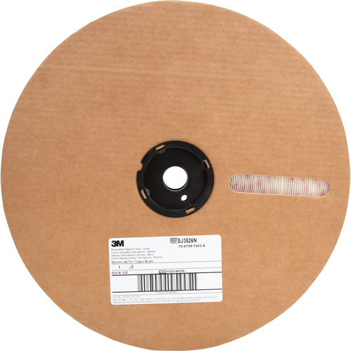 Fastener, Loop, 50 yds x 5/8", Adhesive, White R.M.G. Prévention