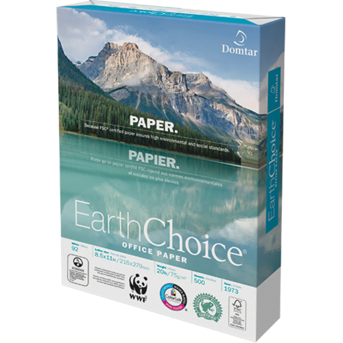 Papier pour le bureau EarthChoice, FSC, 8-1/2" x 11", 20 lb, Blanc R.M.G. Prévention