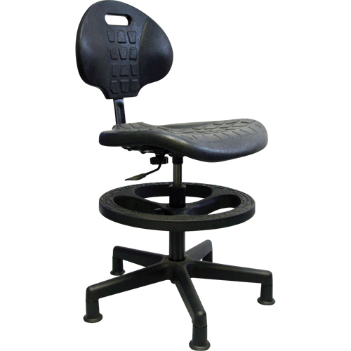 Heavy-Duty Ergonomic Seating, Polyurethane, Black, 250 lbs. Capacity R.M.G. Prévention