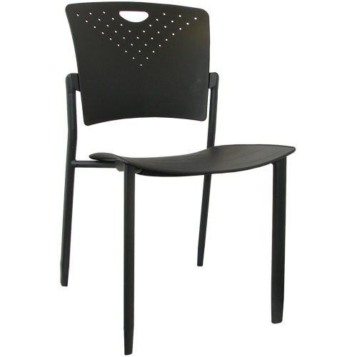 Chaises empilables MaxX StaxX, Polypropyl&egrave;ne, Hauteur 17-1/4", Capacit&eacute; 275 lb, Noir R.M.G. Prévention