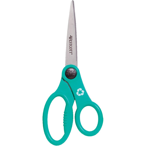 KleenEarth&reg; Recycled Scissors, 8", Rings Handle R.M.G. Prévention
