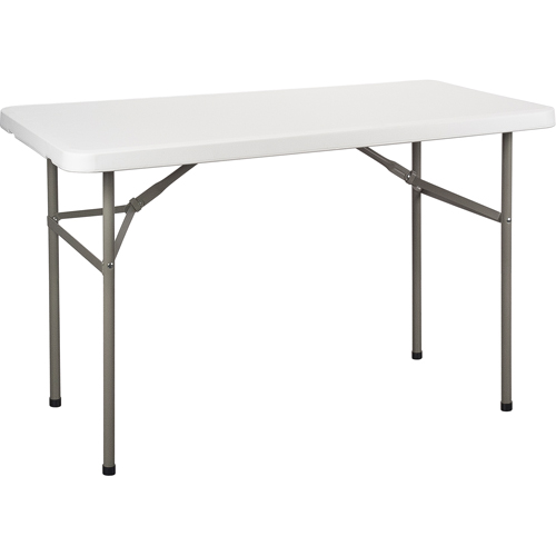 Table pliante, Rectangulaire, 48" l x 24" la, Poly&eacute;thyl&egrave;ne, Blanc R.M.G. Prévention