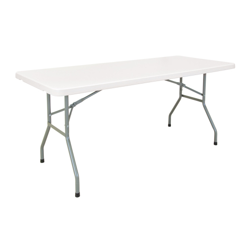 Folding Table, Rectangular, 72" L x 30" W, Polyethylene, White R.M.G. Prévention