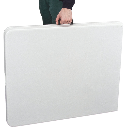 Table se pliant en deux, Rectangulaire, 72" l x 30" la, Poly&eacute;thyl&egrave;ne, Blanc R.M.G. Prévention