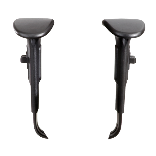 Ensemble d'accoudoirs rembourr&eacute;s en T ajustables R.M.G. Prévention