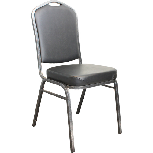 Chaises empilables, Vinyle, Hauteur 37", Capacit&eacute; 275 lb, Noir R.M.G. Prévention