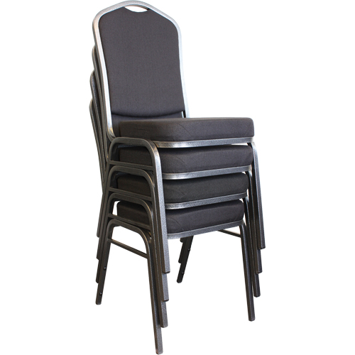 Stacking Chairs, Fabric, 37" High, 275 lbs. Capacity, Black R.M.G. Prévention