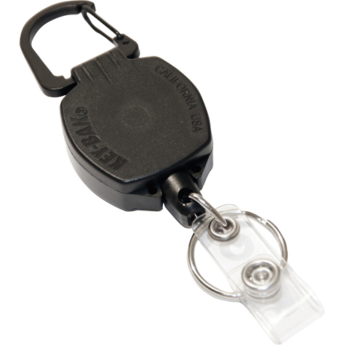Self Retracting ID Badge and Key Reel, Zinc Alloy Metal, 24" Cable, Carabiner Attachment R.M.G. Prévention