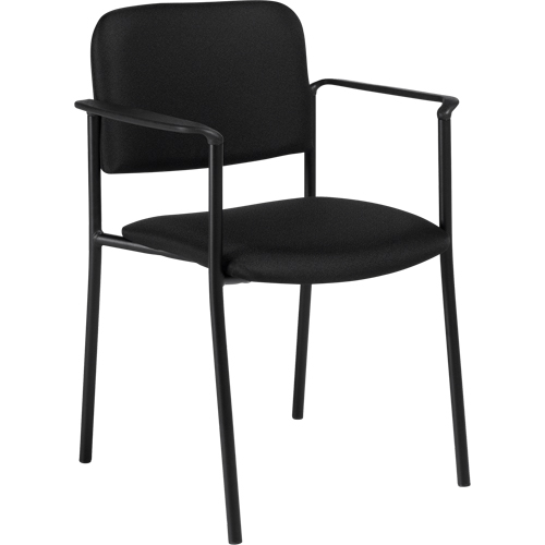 Chaises empilables, Tissu, Hauteur 32", Capacit&eacute; 300 lb, Noir R.M.G. Prévention