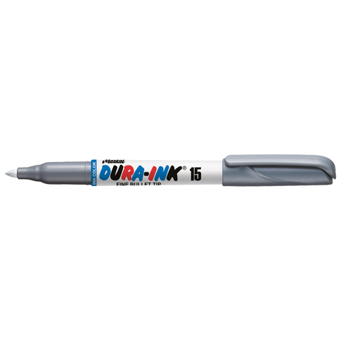 Dura-Ink&reg; #15 Permanent Marker, Fine, Silver R.M.G. Prévention