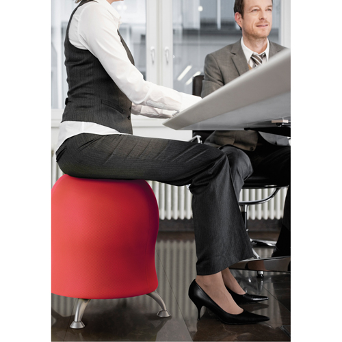 Chaise sph&eacute;rique Zenergy, Tissu, Rouge, Capacit&eacute; 250 lb R.M.G. Prévention