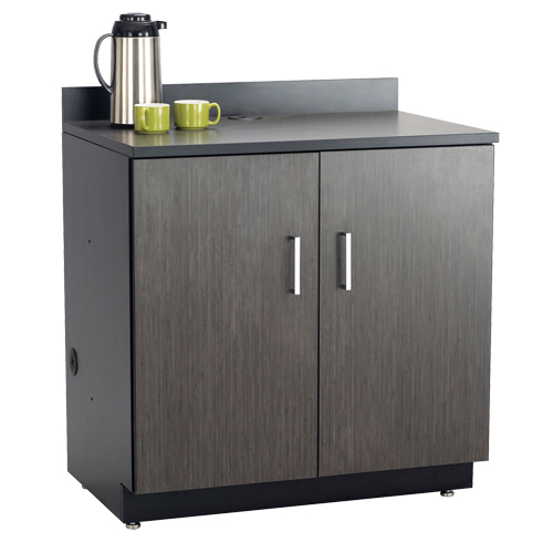 Armoire modulaire de base, M&eacute;lamine, 2 Tablettes, 39" h x 36" la x 25" P, Nuit d'Asie/noir R.M.G. Prévention