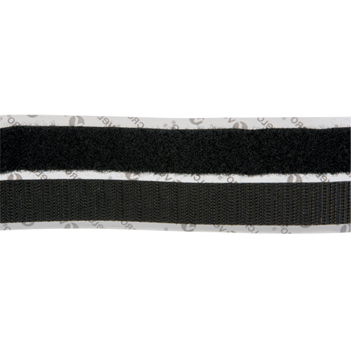 Attache, Boucle et crochet, 15' x 3/4", Adh&eacute;sif, Noir R.M.G. Prévention