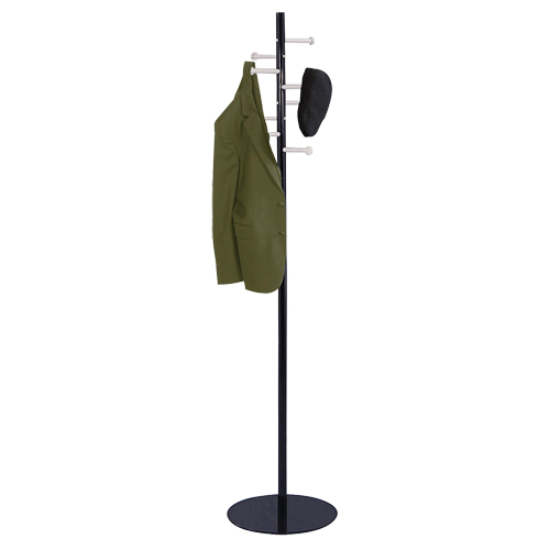 Porte-manteau de style t&ecirc;te de clou, 67" ha, Noir, 8 Crochet(s) R.M.G. Prévention
