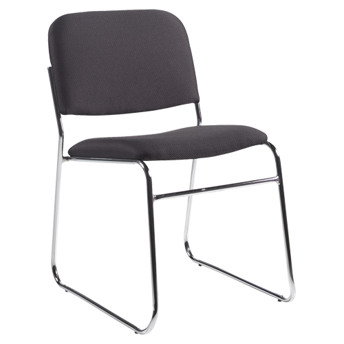 Chaise sans accoudoirs, Tissu, Hauteur 30", Capacit&eacute; 200 lb, Noir R.M.G. Prévention
