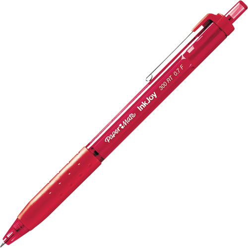 Stylo Inkjoy 300RT, Rouge, 1 mm, R&eacute;tractable R.M.G. Prévention