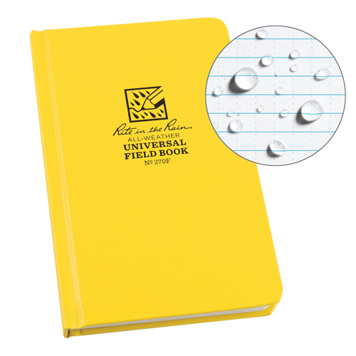 Bound Book, Hard Cover, Yellow, 160 Pages, 4-5/8" W x 7-1/4" L R.M.G. Prévention