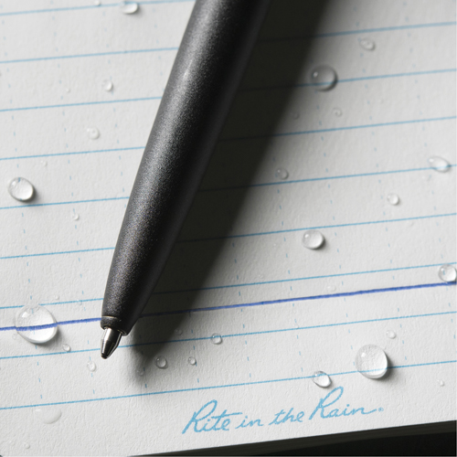 Stylo en m&eacute;tal &agrave; l'&eacute;preuve des intemp&eacute;ries, Bleu, 0,8 mm, R&eacute;tractable R.M.G. Prévention