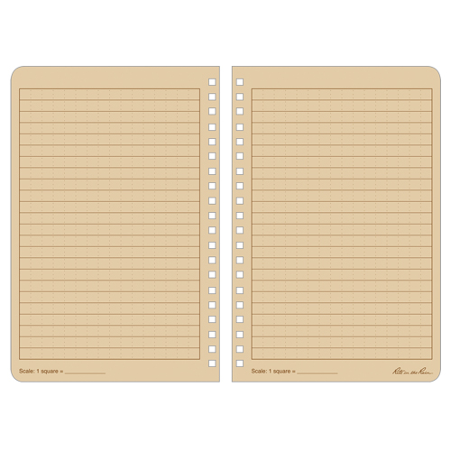 Side-Spiral Notebook, Soft Cover, Tan, 64 Pages, 4-5/8" W x 7" L R.M.G. Prévention
