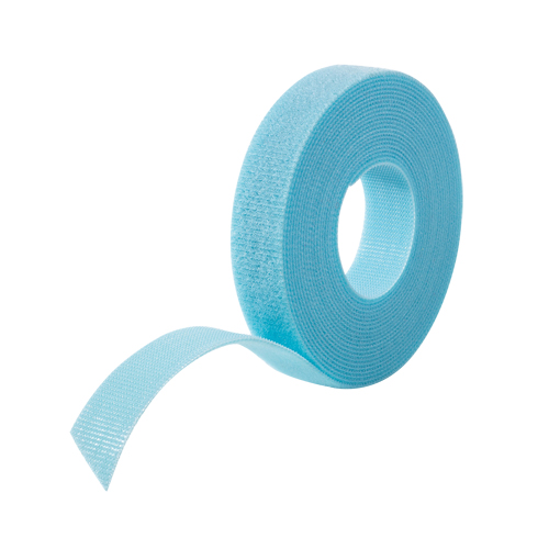 One-Wrap&reg; Cable Management Tape, Hook & Loop, 25 yds x 3/4", Self-Grip, Aqua R.M.G. Prévention