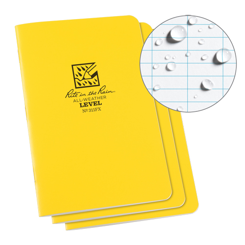 Notebook, Soft Cover, Yellow, 48 Pages, 4-5/8" W x 7" L R.M.G. Prévention